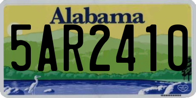 AL license plate 5AR2410