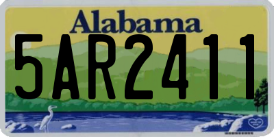 AL license plate 5AR2411