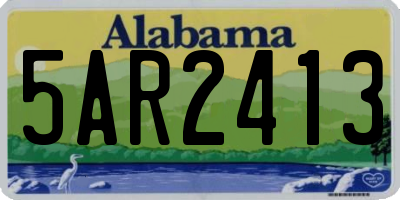 AL license plate 5AR2413