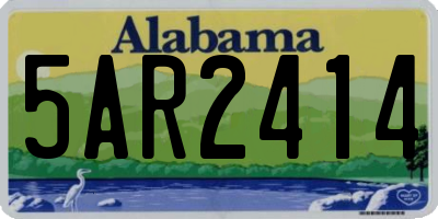 AL license plate 5AR2414
