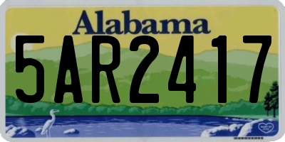 AL license plate 5AR2417