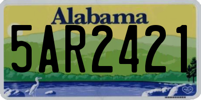 AL license plate 5AR2421