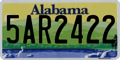 AL license plate 5AR2422