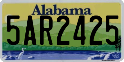AL license plate 5AR2425