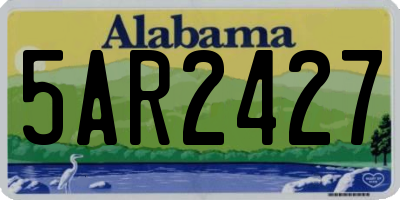 AL license plate 5AR2427