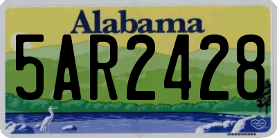 AL license plate 5AR2428