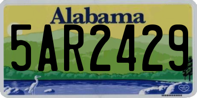 AL license plate 5AR2429