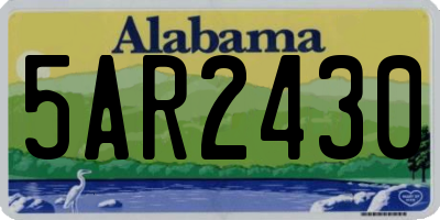 AL license plate 5AR2430