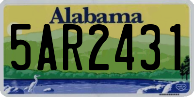 AL license plate 5AR2431