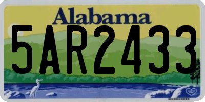 AL license plate 5AR2433