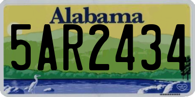 AL license plate 5AR2434