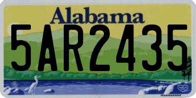 AL license plate 5AR2435