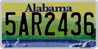 AL license plate 5AR2436
