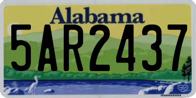 AL license plate 5AR2437