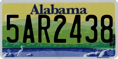 AL license plate 5AR2438