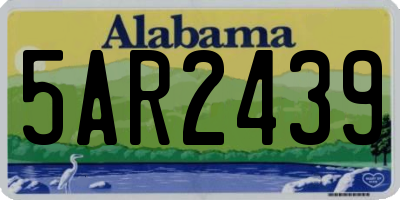 AL license plate 5AR2439