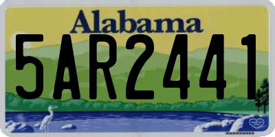 AL license plate 5AR2441