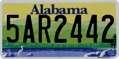 AL license plate 5AR2442
