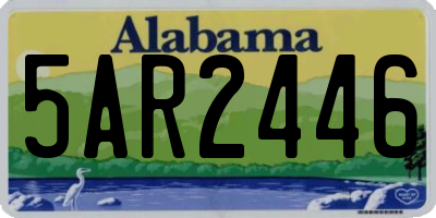 AL license plate 5AR2446