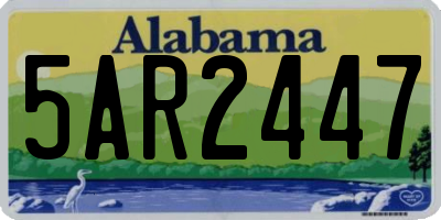 AL license plate 5AR2447