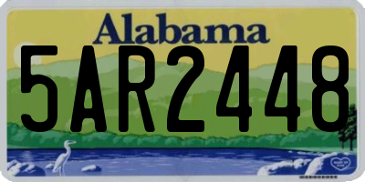 AL license plate 5AR2448