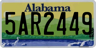 AL license plate 5AR2449
