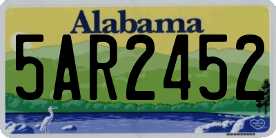 AL license plate 5AR2452
