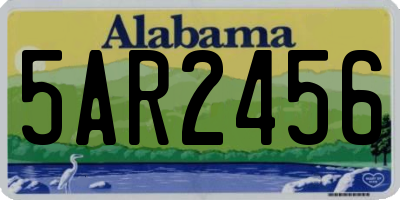 AL license plate 5AR2456