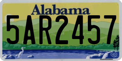 AL license plate 5AR2457