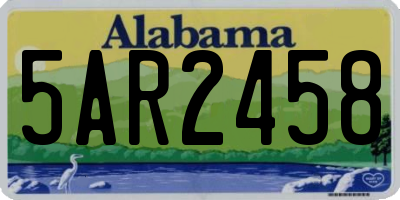 AL license plate 5AR2458