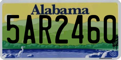 AL license plate 5AR2460