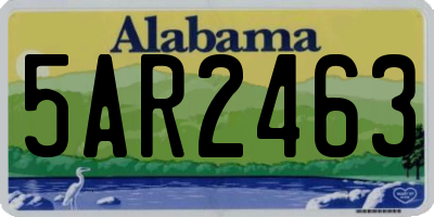 AL license plate 5AR2463