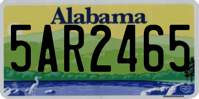 AL license plate 5AR2465