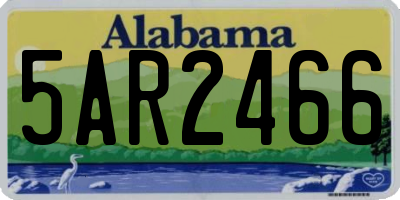 AL license plate 5AR2466