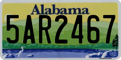 AL license plate 5AR2467