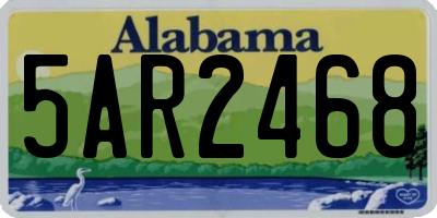 AL license plate 5AR2468