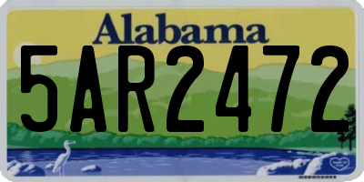 AL license plate 5AR2472