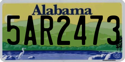AL license plate 5AR2473