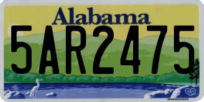 AL license plate 5AR2475