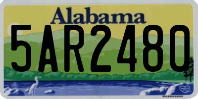 AL license plate 5AR2480