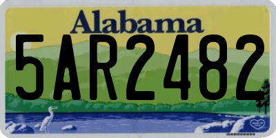 AL license plate 5AR2482