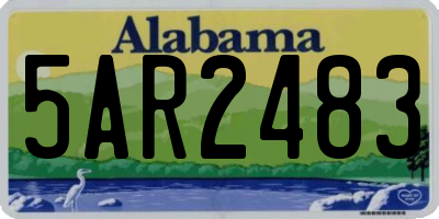 AL license plate 5AR2483