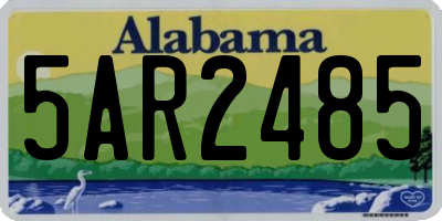 AL license plate 5AR2485