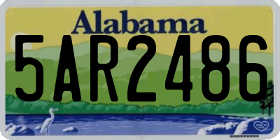 AL license plate 5AR2486