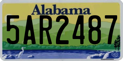 AL license plate 5AR2487