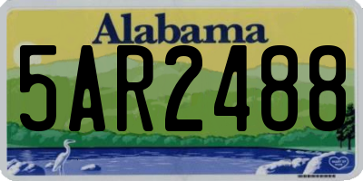 AL license plate 5AR2488