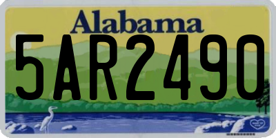 AL license plate 5AR2490