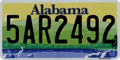AL license plate 5AR2492