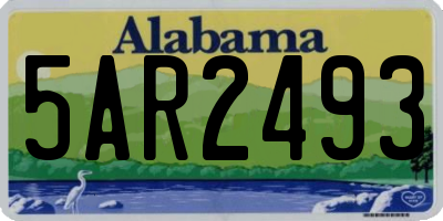 AL license plate 5AR2493