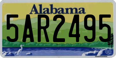 AL license plate 5AR2495